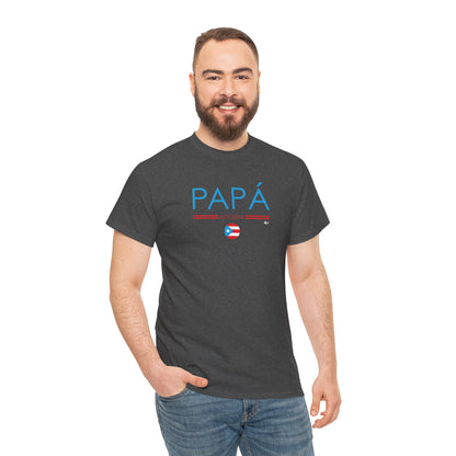 Papá EST. 2026 Puerto Rican Flag Unisex Heavy Cotton Tee