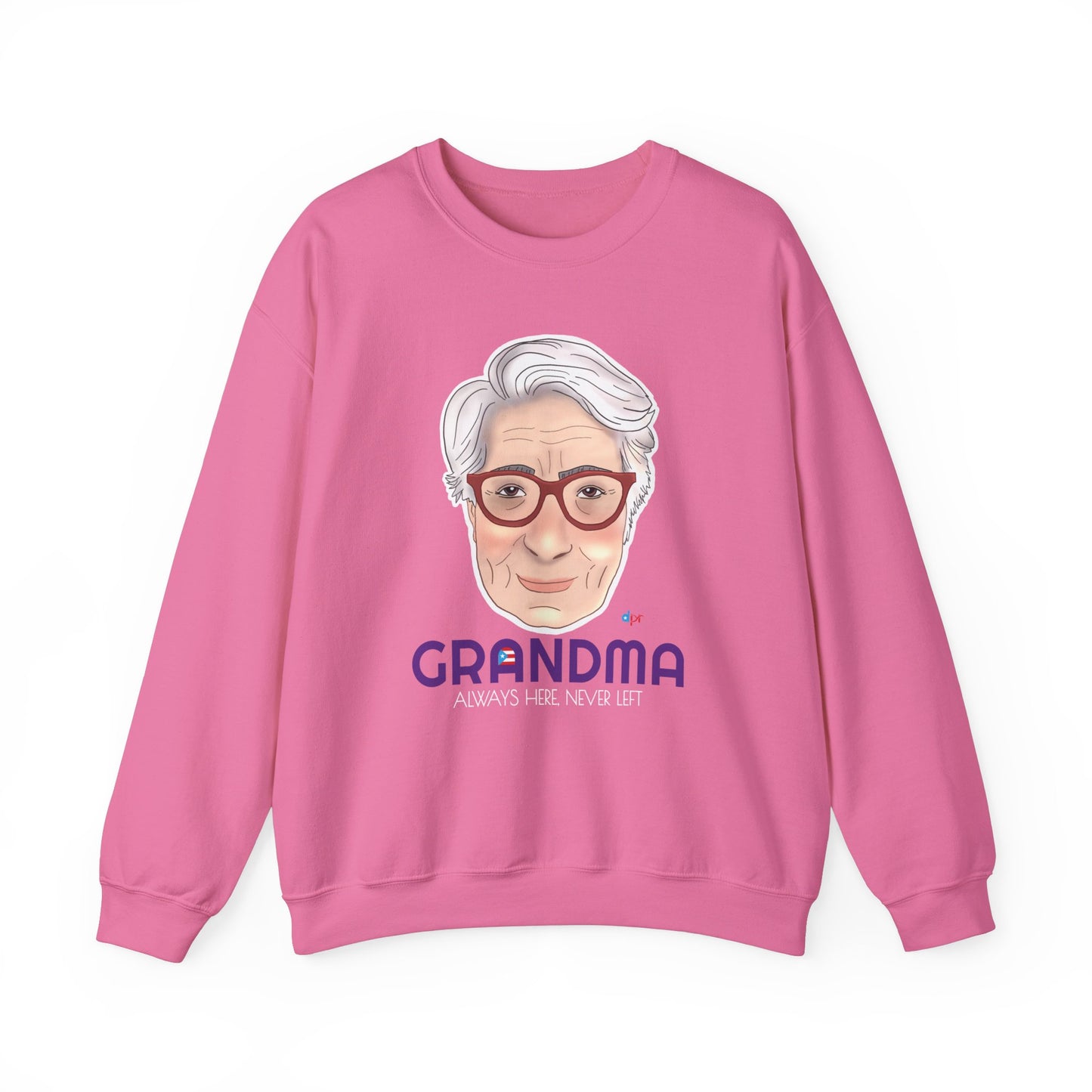 Abuela Boricua Always Here Never Left Heavy Blend™ Crewneck Sweatshirt