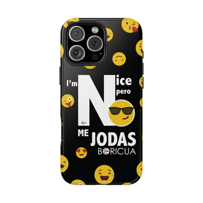 I'm Nice pero No me Jodas Tough Black Phone Cases
