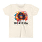 Back to School Boricua Girl Flow Black Youth Short Sleeve Tee