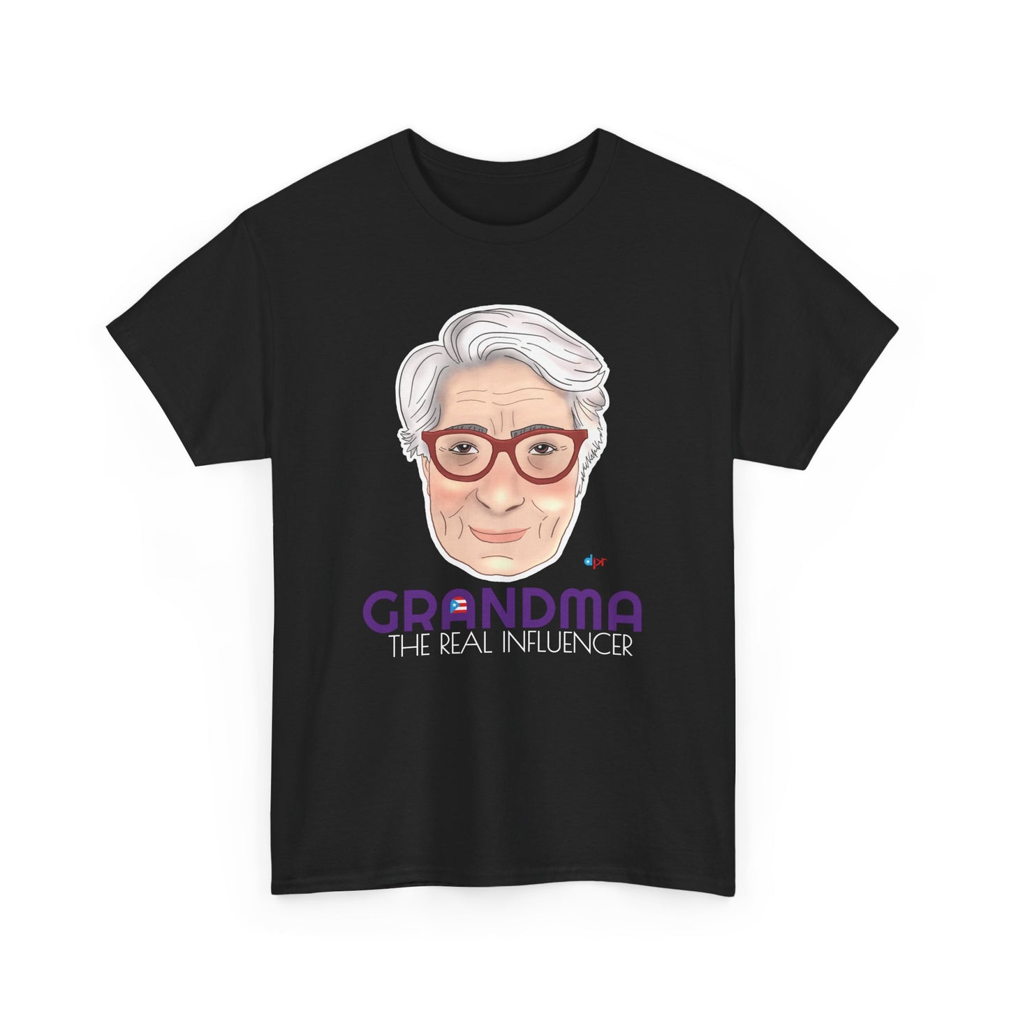 Grandma The Real Influencer Heavy Cotton Tee