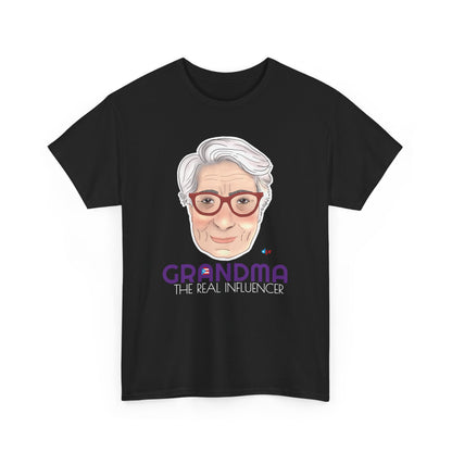 Grandma The Real Influencer Heavy Cotton Tee