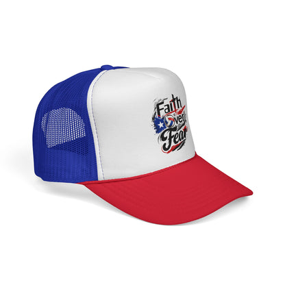 Faith Over Fear Christian Volleyball Sticker | Puerto Rican Flag Trucker Caps FREE SHIPPING