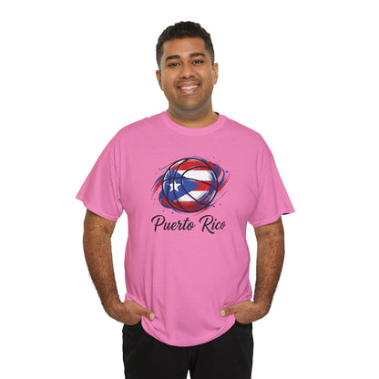 Puerto Rico Basketball Flag 2 | Unisex Heavy Cotton T-Shirt