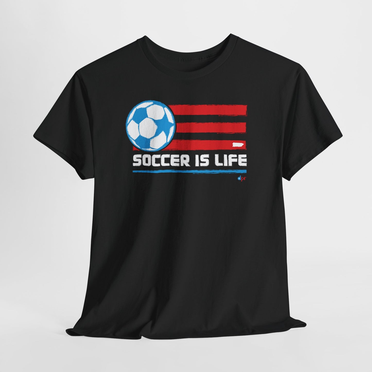 Soccer is Life Colors Unisex Heavy Cotton Tee