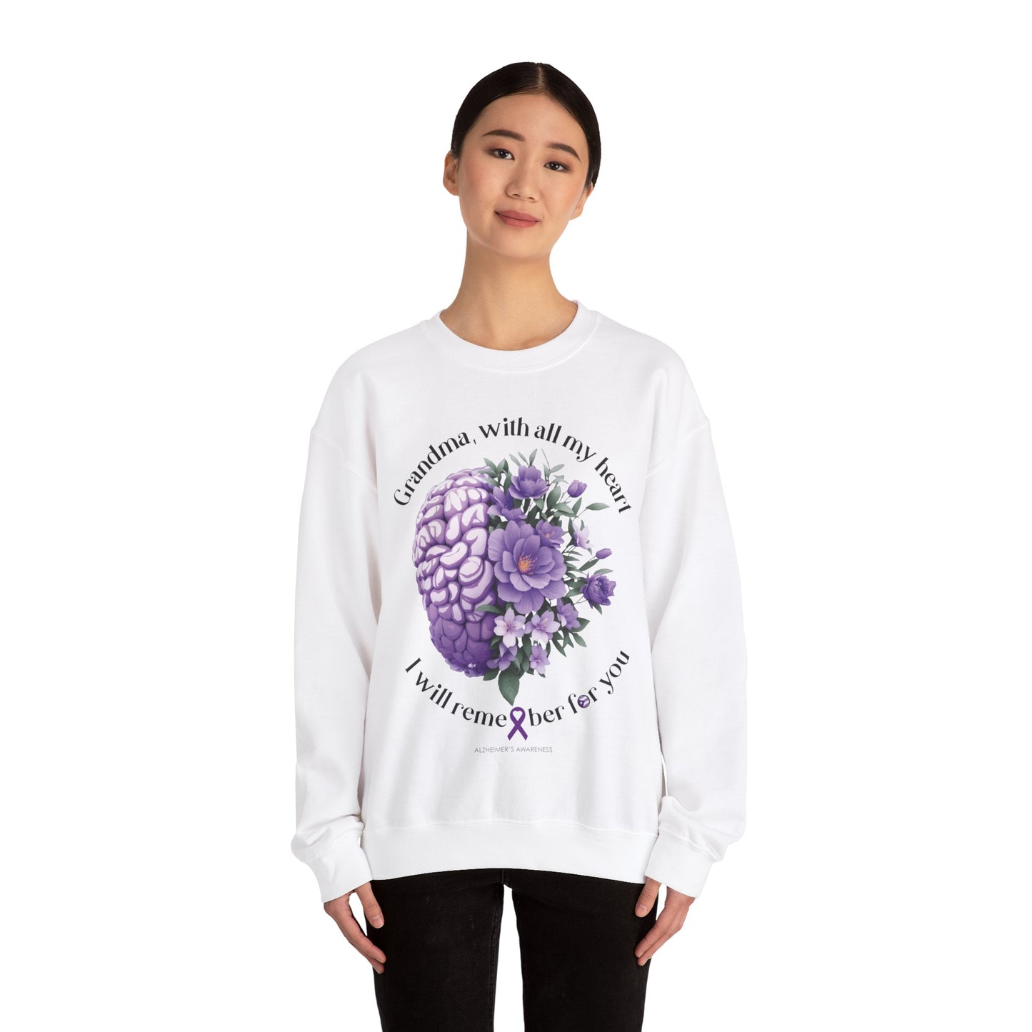 GRANDMA I Will Remember for You Heavy Blend™ Crewneck Sweaters