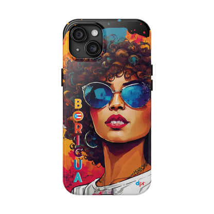 Boricua Girl Mosaico Black Tough Phone Cases