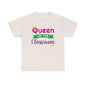 Queen of the Classroom - Back to School Boricua Teacher Heavy Cotton Tee