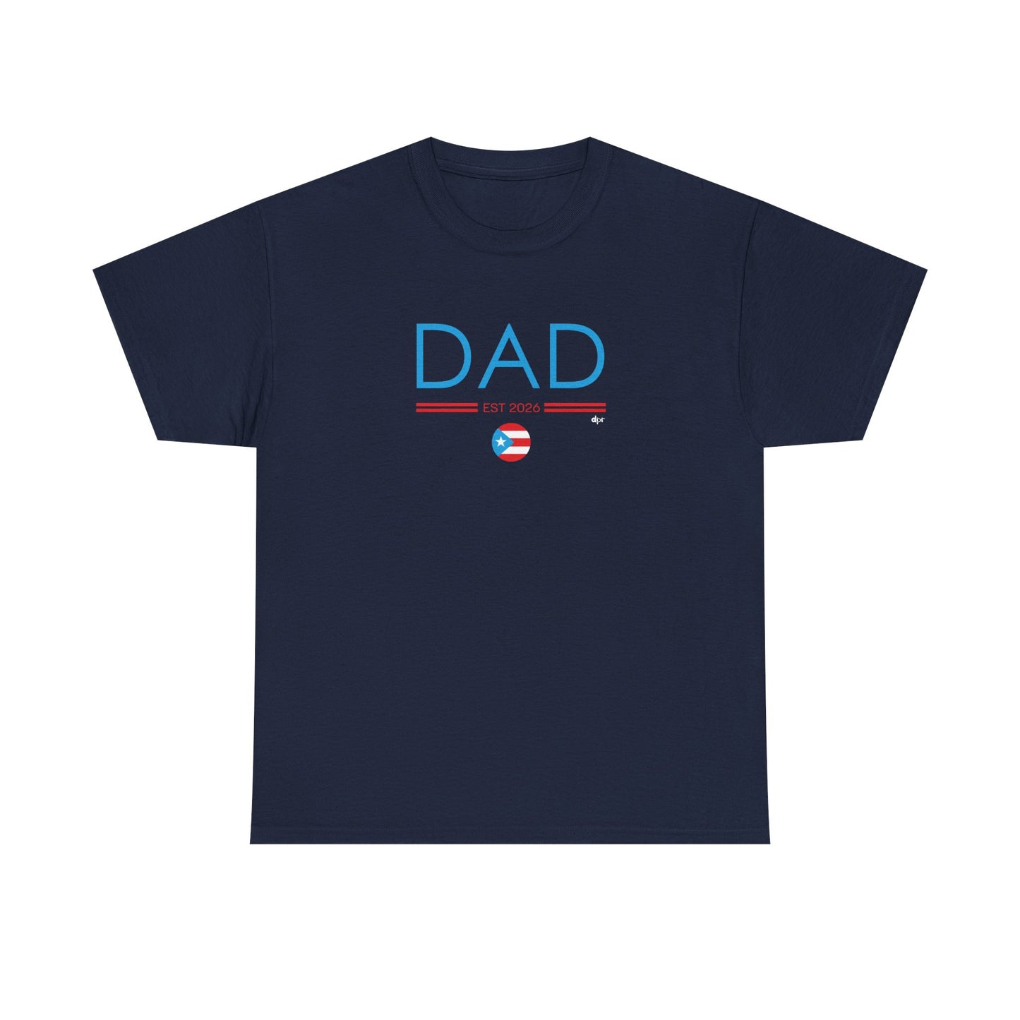 Papá EST. 2026 Puerto Rican Flag Unisex Heavy Cotton Tee