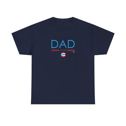 Papá EST. 2026 Puerto Rican Flag Unisex Heavy Cotton Tee