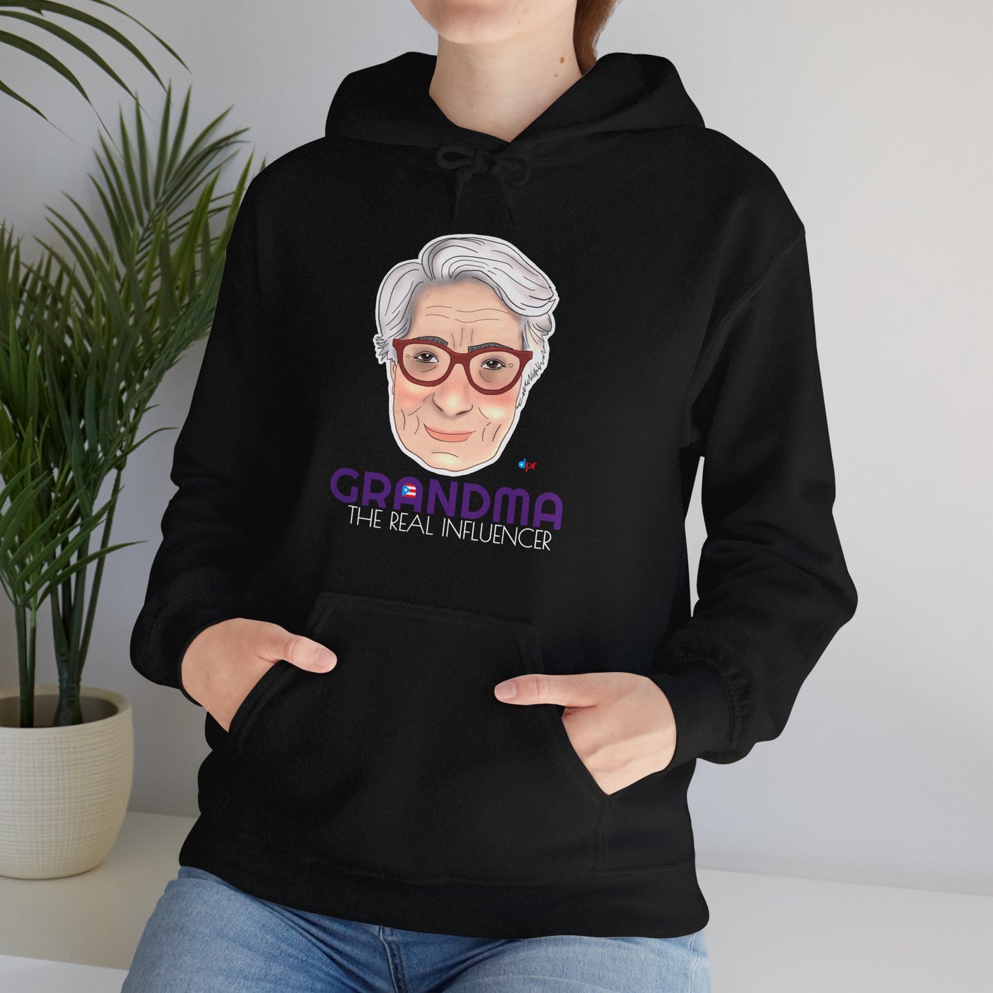 Grandma The Real Influencer Unisex Heavy Blend™ Boricua-Style Hoodies