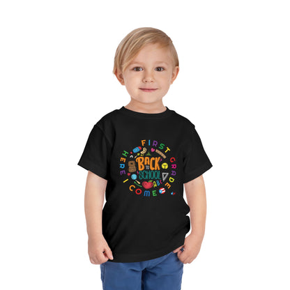 First Grade Here I Come - Back to School Boricua Toddler Short Sleeve Tee