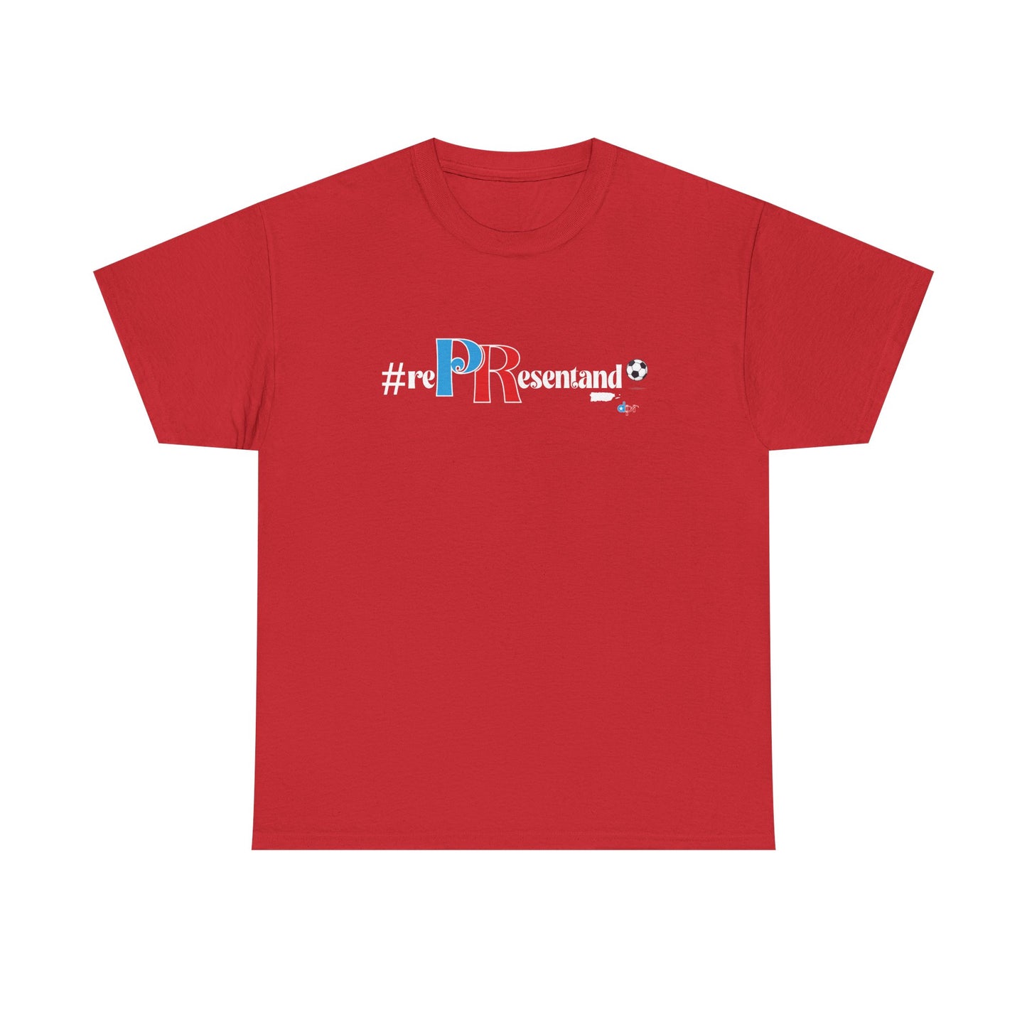 RePResentando™ Puerto Rico Soccer ball Unisex Heavy Cotton Tee | Boricua Soccer T-Shirt