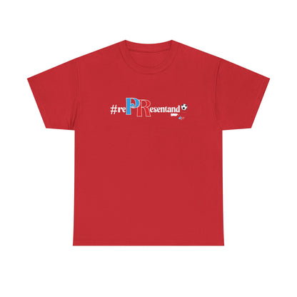 RePResentando™ Puerto Rico Soccer ball Unisex Heavy Cotton Tee | Boricua Soccer T-Shirt