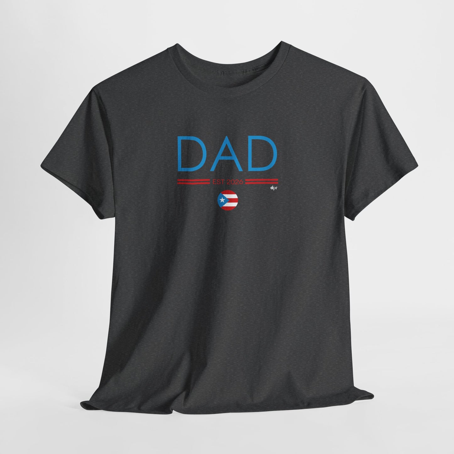 Papá EST. 2026 Puerto Rican Flag Unisex Heavy Cotton Tee
