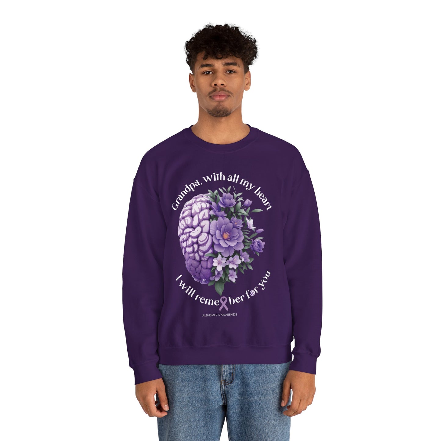 GRANDPA I Will Remember for You Heavy Blend™ Crewneck Sweaters