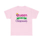 Queen of the Classroom - Back to School Boricua Teacher Heavy Cotton Tee