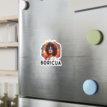 Boricua Girl Black Kiss-Cut Vinyl Decals