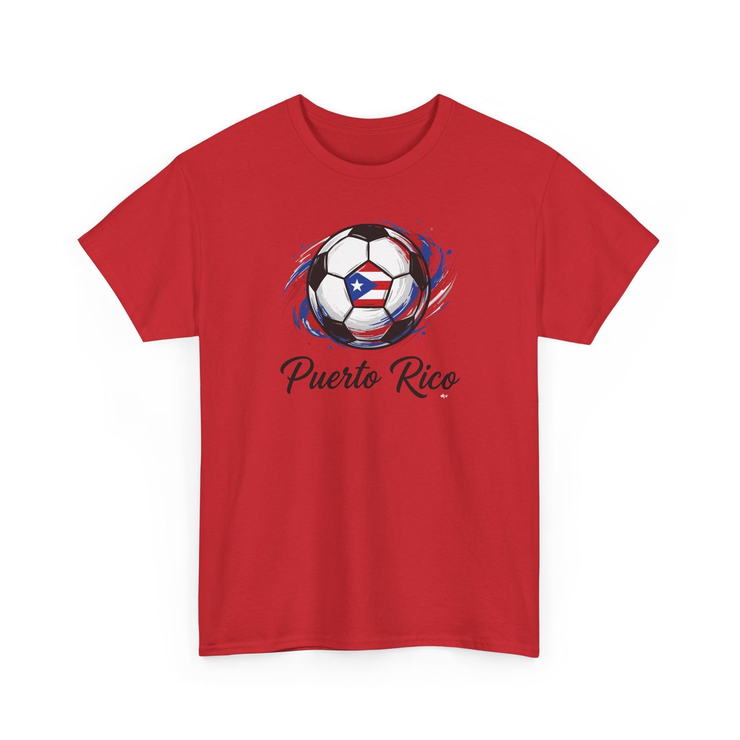 Puerto Rico Soccer Ball Flag | Unisex Heavy Cotton T-Shirt