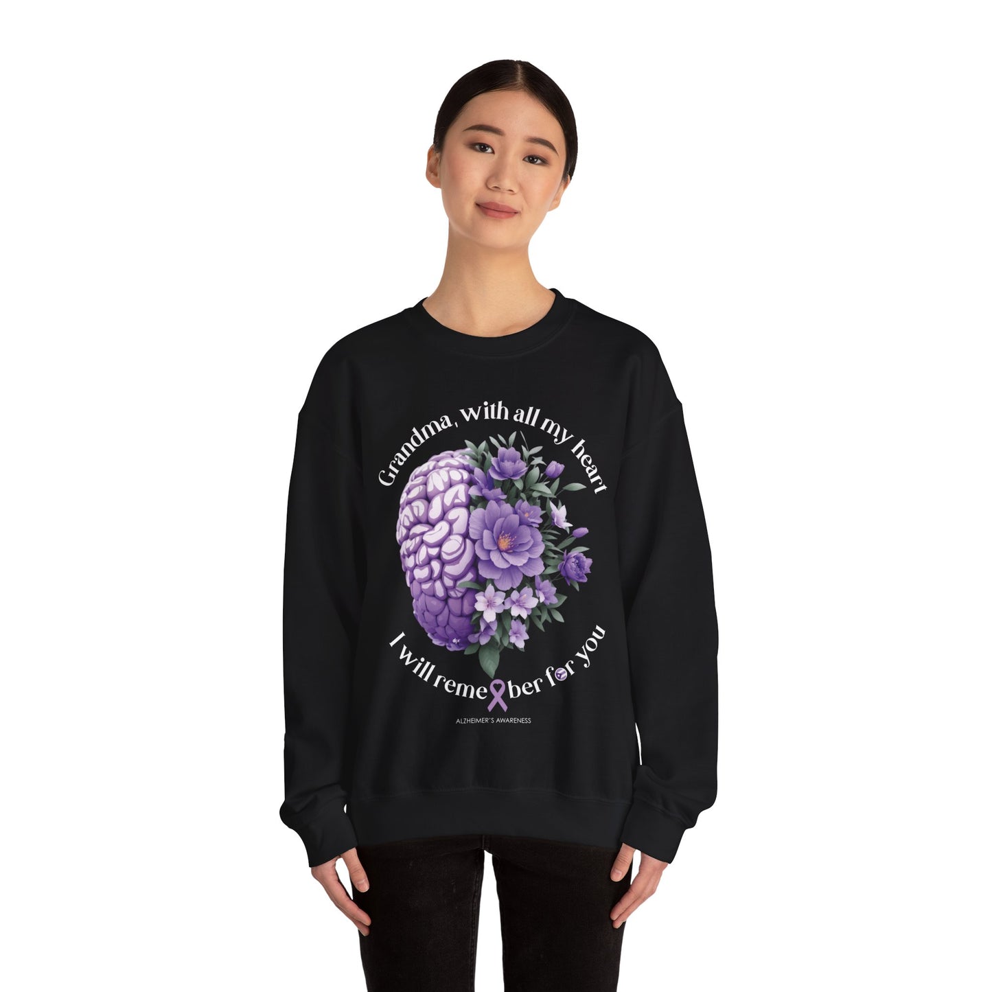 GRANDMA I Will Remember for You Heavy Blend™ Crewneck Sweaters