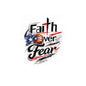 Faith Over Fear Christian Basketball Sticker | Puerto Rican Flag Waterproof Kiss-Cut Vinyl Decal