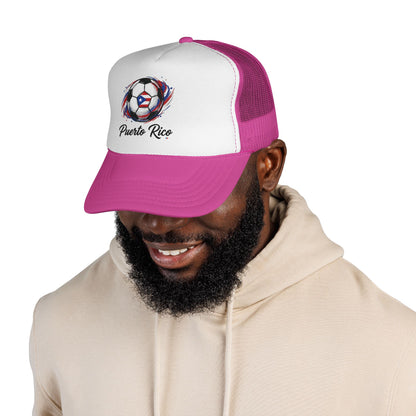 Puerto Rico Soccer Ball Flag Trucker Caps FREE SHIPPING