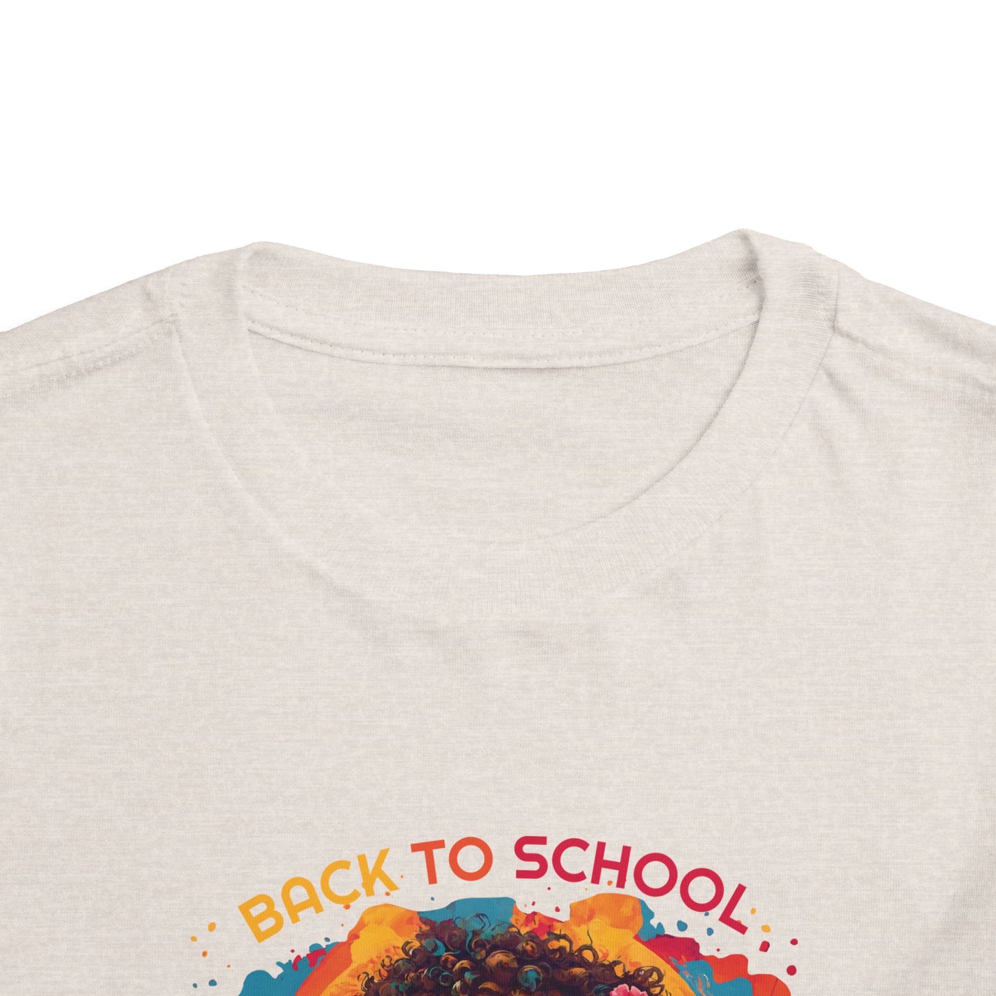 Back to School Boricua Girl Flow Black Toddler Short Sleeve Tee