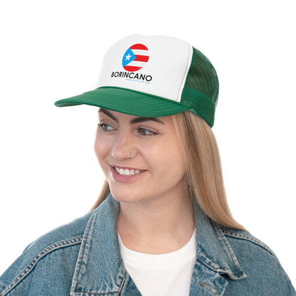 Borincano aunque naciera en la luna Puerto Rican Pride Trucker Caps FREE SHIPPING