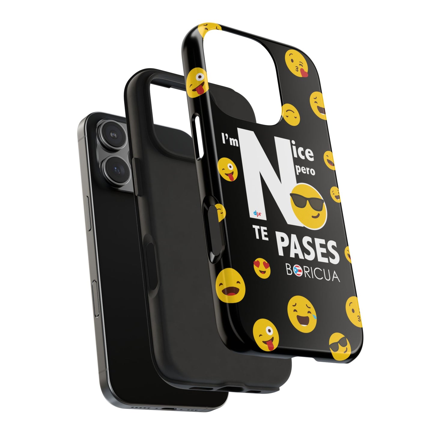 I'm Nice pero No Te Pases Black Tough Phone Cases