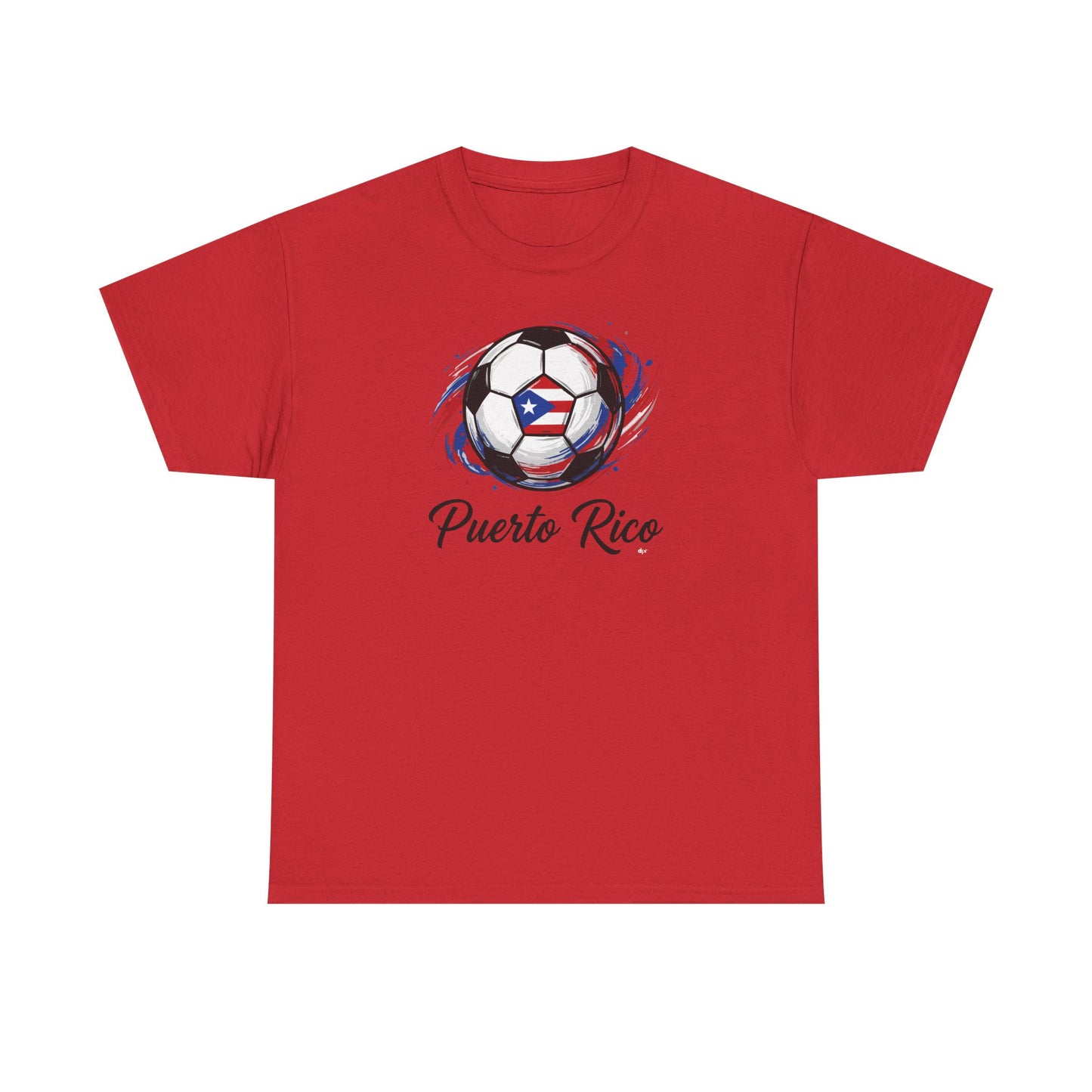 Puerto Rico Soccer Ball Flag | Unisex Heavy Cotton T-Shirt