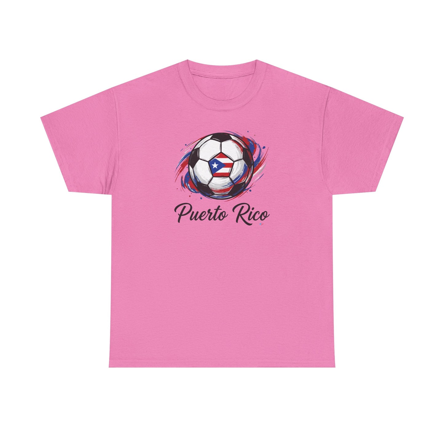 Puerto Rico Soccer Ball Flag | Unisex Heavy Cotton T-Shirt