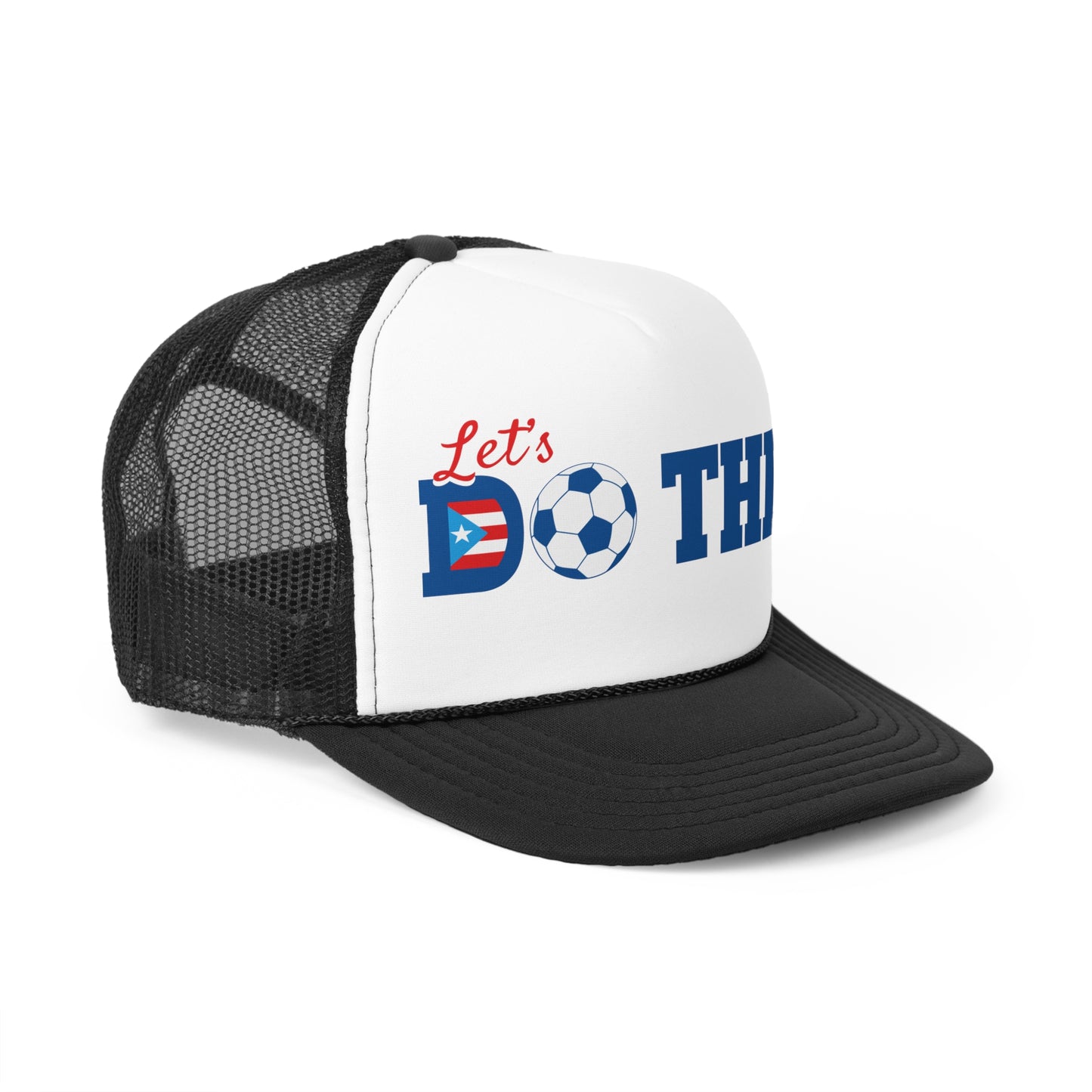Let's Do This Soccer Puerto Rican Pride Trucker Caps FREE SHIPPING