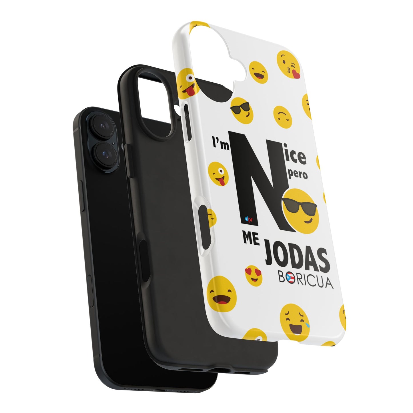 I'm Nice pero No me Jodas White Tough Phone Cases