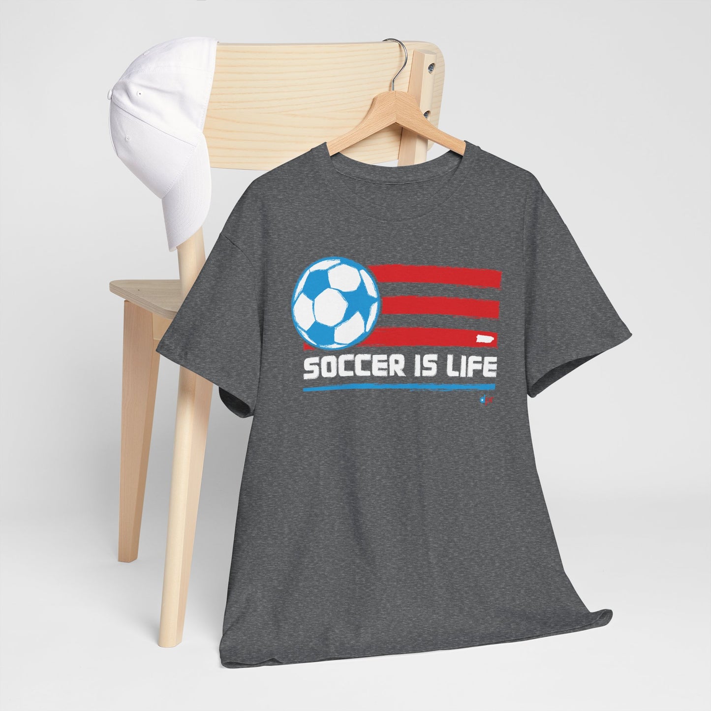 Soccer is Life Colors Unisex Heavy Cotton Tee