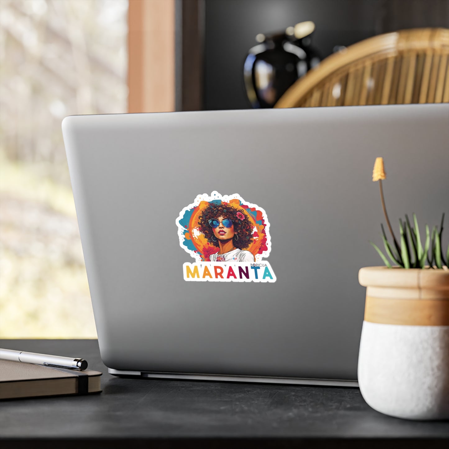 Maranta Boricua Girl Kiss-Cut Vinyl Decals