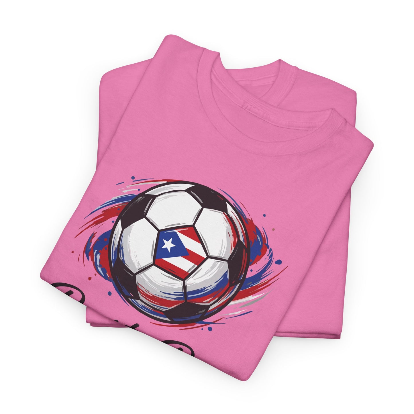Puerto Rico Soccer Ball Flag | Unisex Heavy Cotton T-Shirt