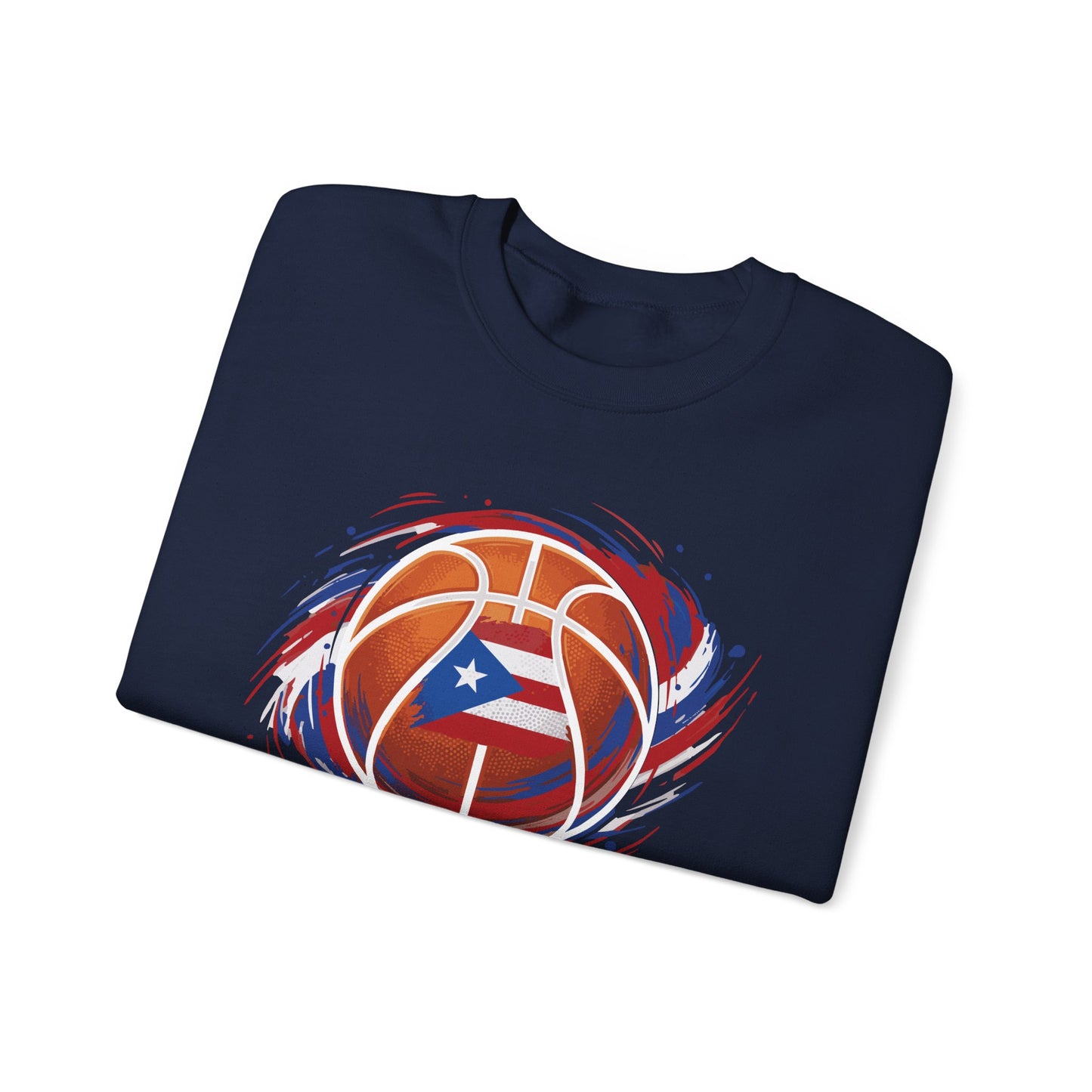 Puerto Rico Basketball Flag Heavy Blend™ Crewneck Sweatshirt