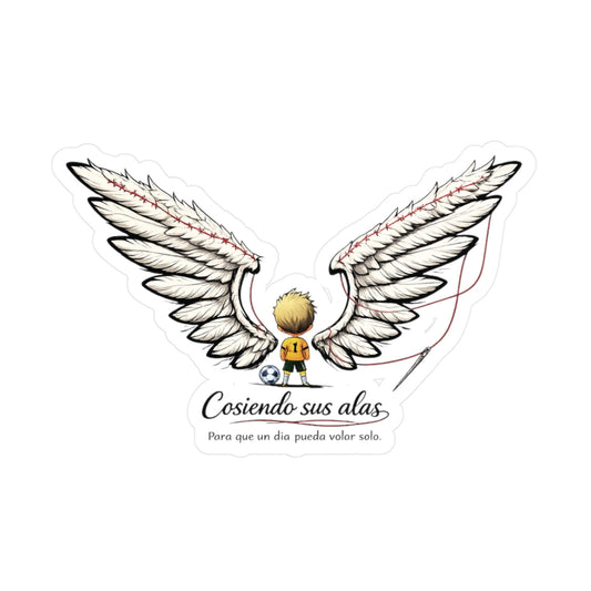 "Cosiendo sus Alas" Soccer Player Waterproof Kiss-Cut Vinyl Decal