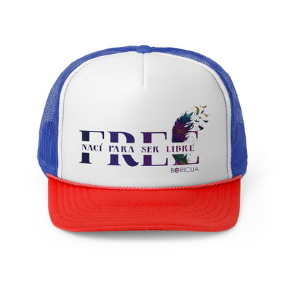 Free Nací para ser Libre Puerto Rican Pride Trucker Caps FREE SHIPPING