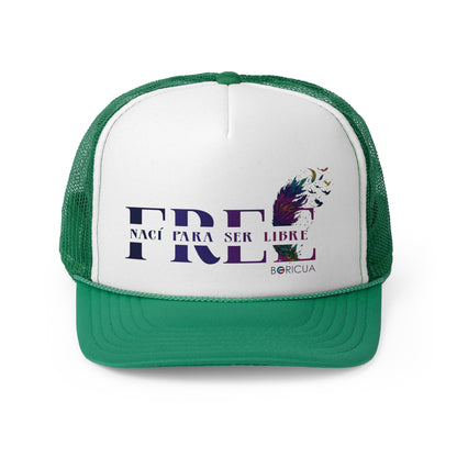 Free Nací para ser Libre Puerto Rican Pride Trucker Caps FREE SHIPPING