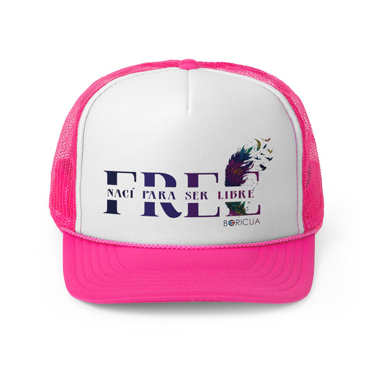 Free Nací para ser Libre Puerto Rican Pride Trucker Caps FREE SHIPPING