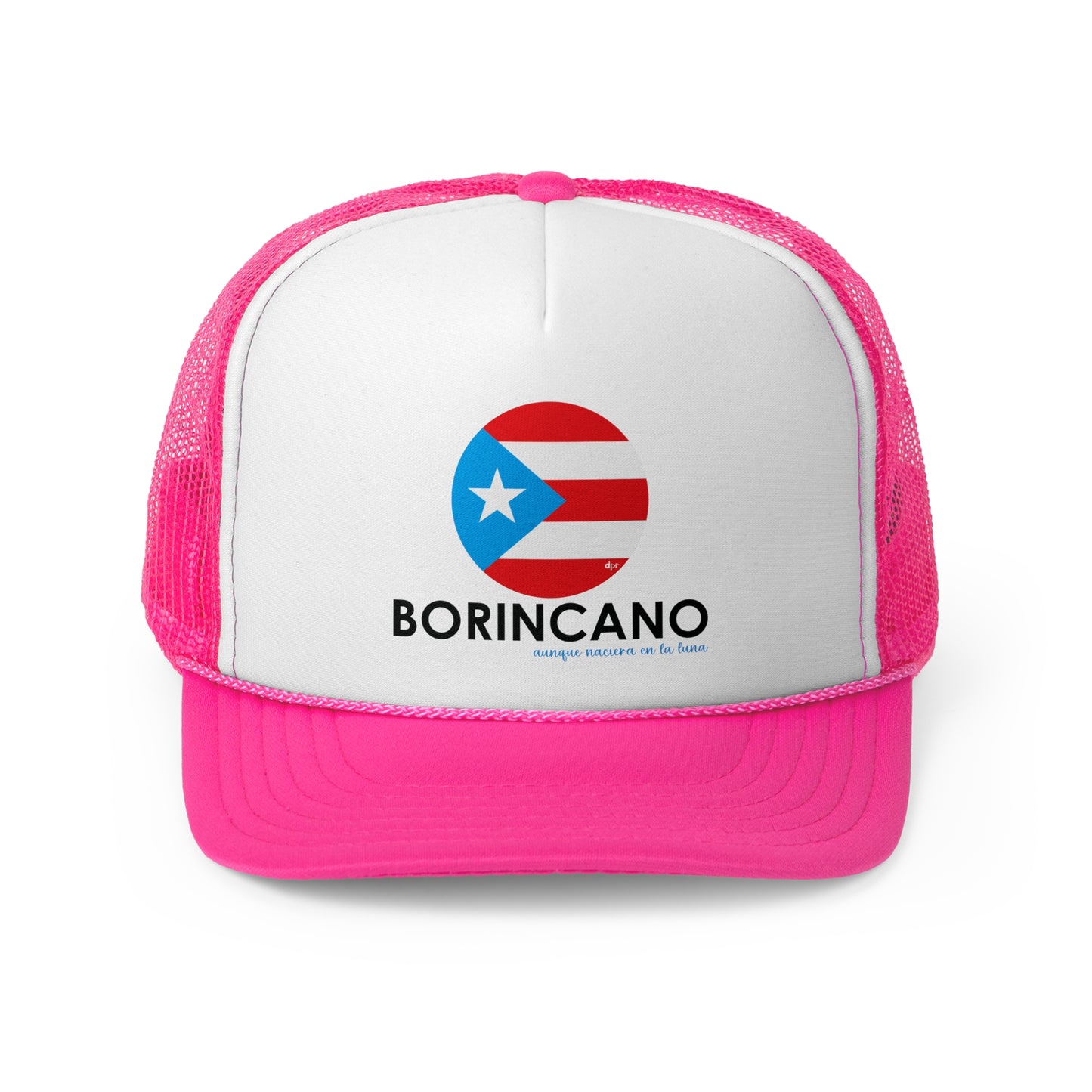 Borincano aunque naciera en la luna Puerto Rican Pride Trucker Caps FREE SHIPPING