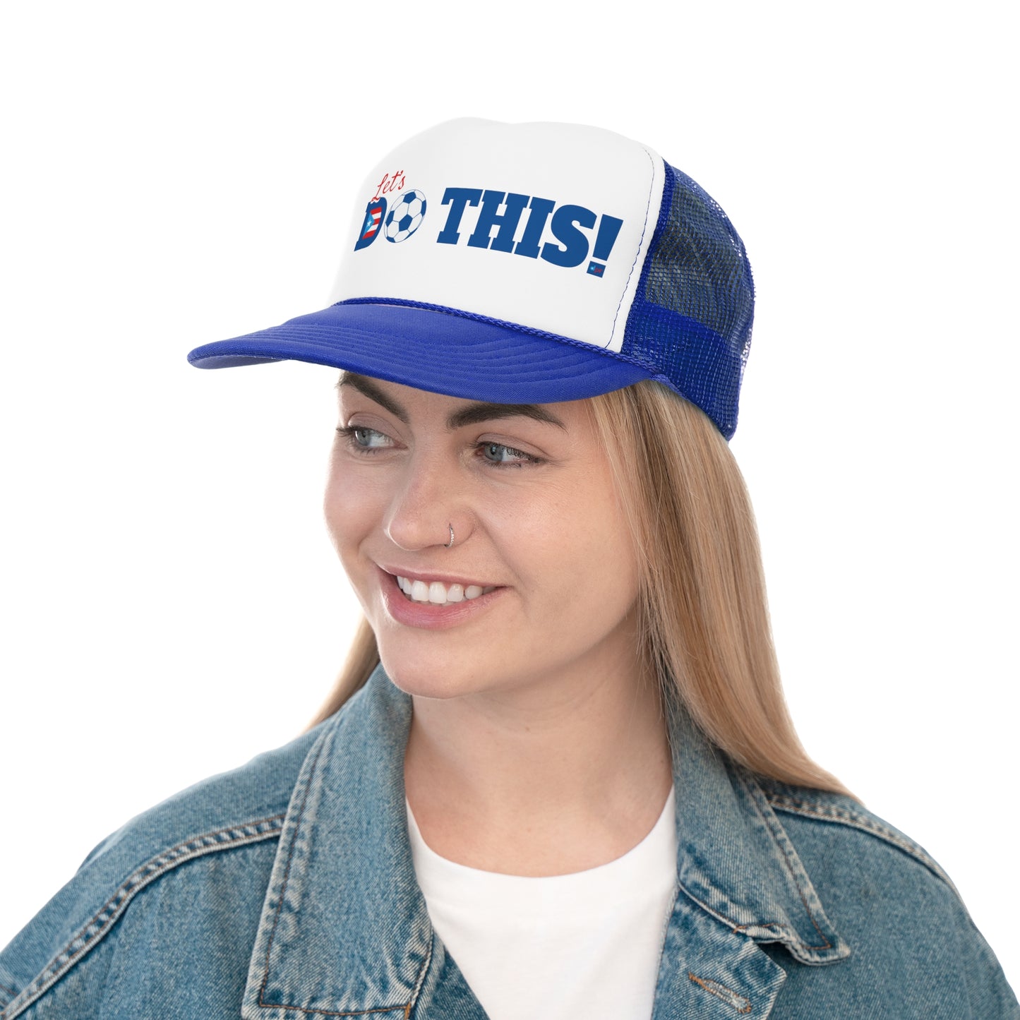 Let's Do This Soccer Puerto Rican Pride Trucker Caps FREE SHIPPING