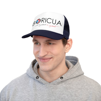 Boricua with my Island in my Heart Puerto Rican Pride Trucker Caps FREE SHIPPING
